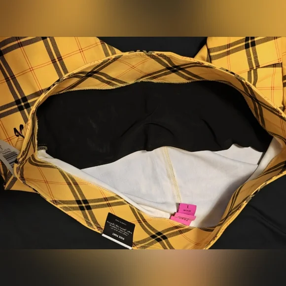 Torrid Betsy Johnson Bomber (3) & Pixie (3R) Luxe Ponte Pant Suit Yellow Plaid - Picture 9 of 15